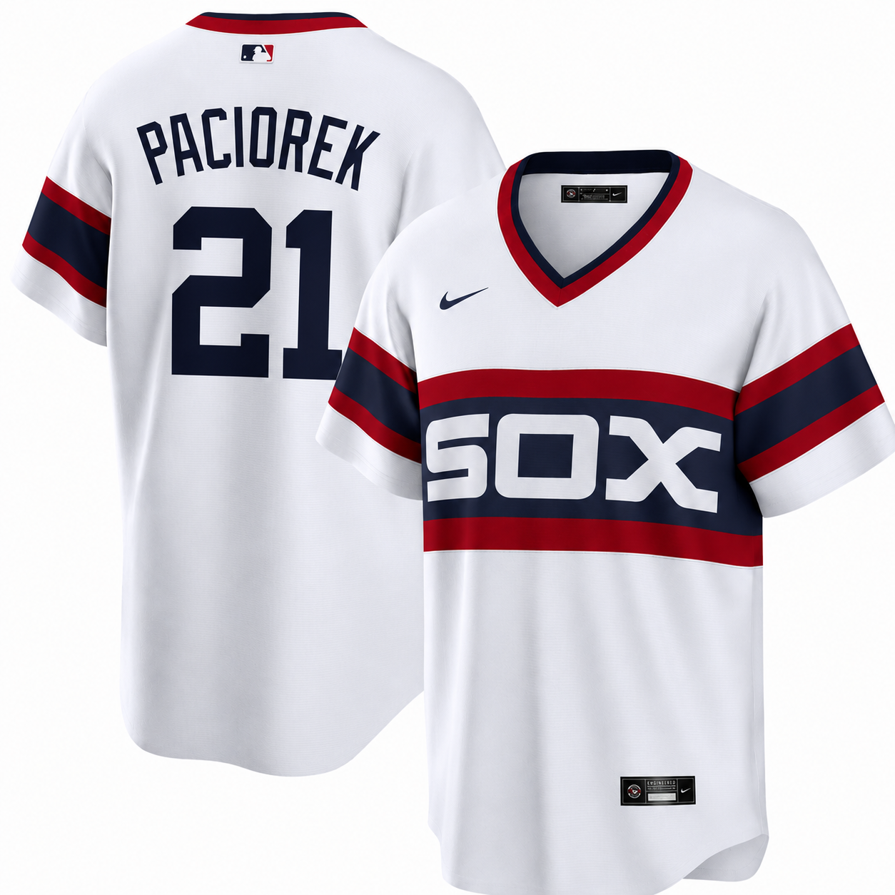 NIKE Men's Tom Paciorek Chicago White Sox Sunday 1983 Alternate White Premium Twill Replica Jersey