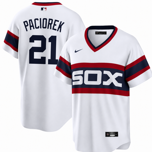 NIKE Men's Tom Paciorek Chicago White Sox Sunday 1983 Alternate White Premium Twill Replica Jersey