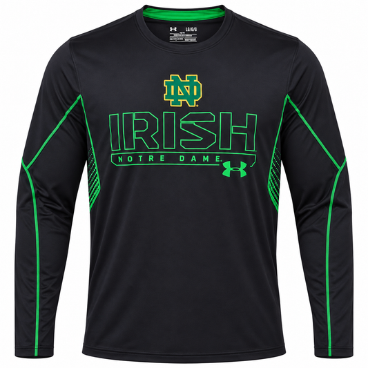 Men's Under Armour Notre Dame Fighting Irish Limitless HeatGear Navy Long Sleeve T-Shirt