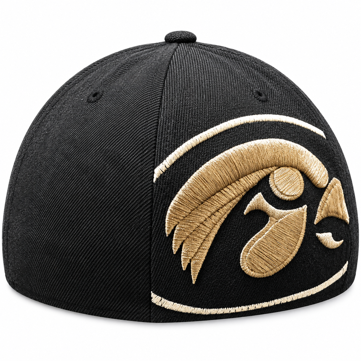 Mens NCAA Iowa Hawkeyes B.A.F. Black Memory Fit Hat