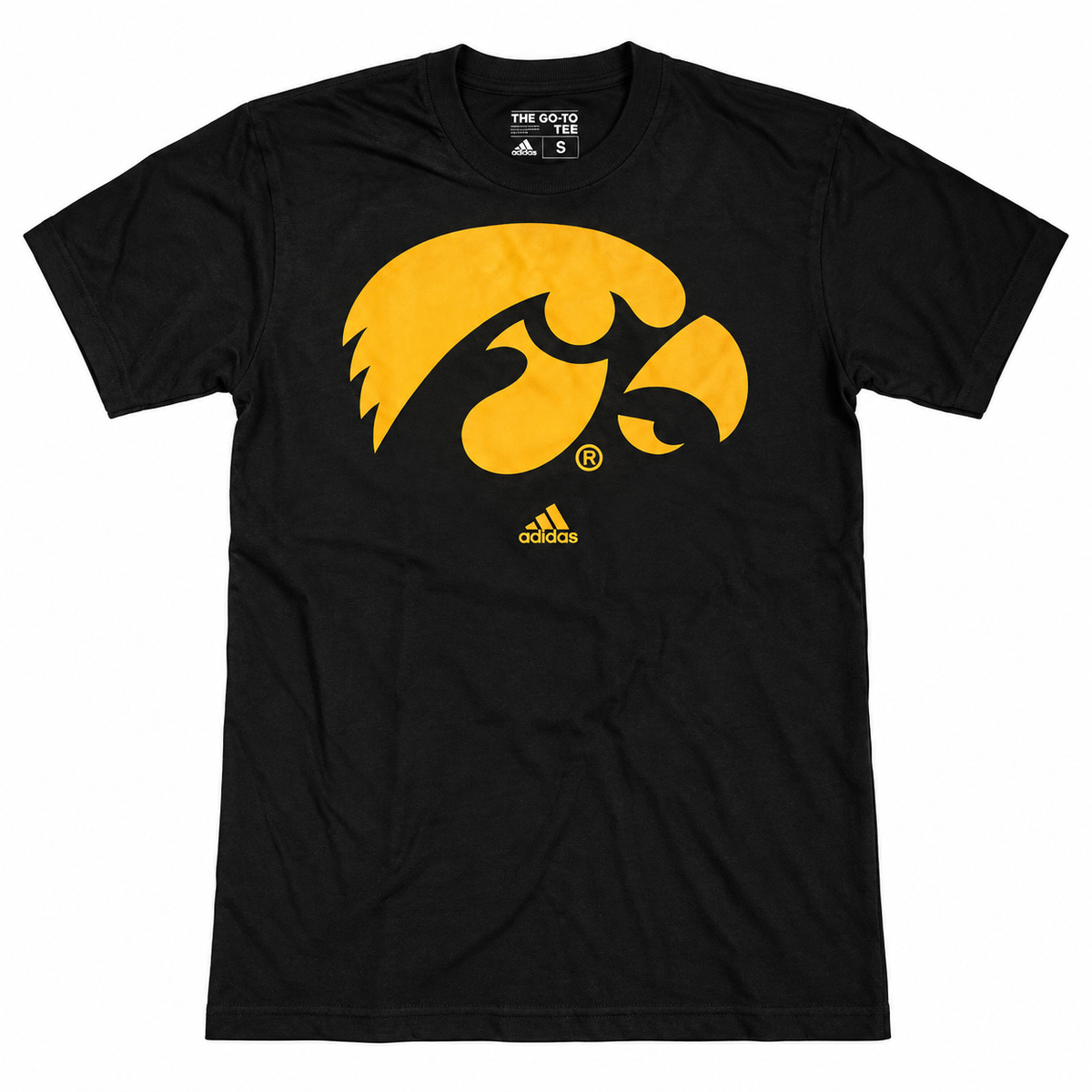 Mens NCAA adidas Iowa Hawkeyes Adult Logo Go-to Tee