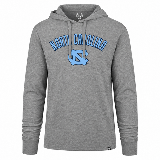 Mens North Carolina Tarheels '47 NCAA Focus Club Hood Long Sleeve T-Shirt