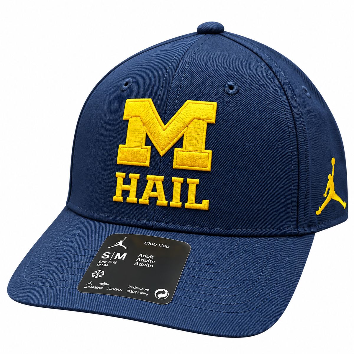Michigan Wolverines Nike Jumpman "Hail" Navy Adjustable Club Hat