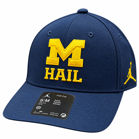 Michigan Wolverines Nike Jumpman "Hail" Navy Adjustable Club Hat