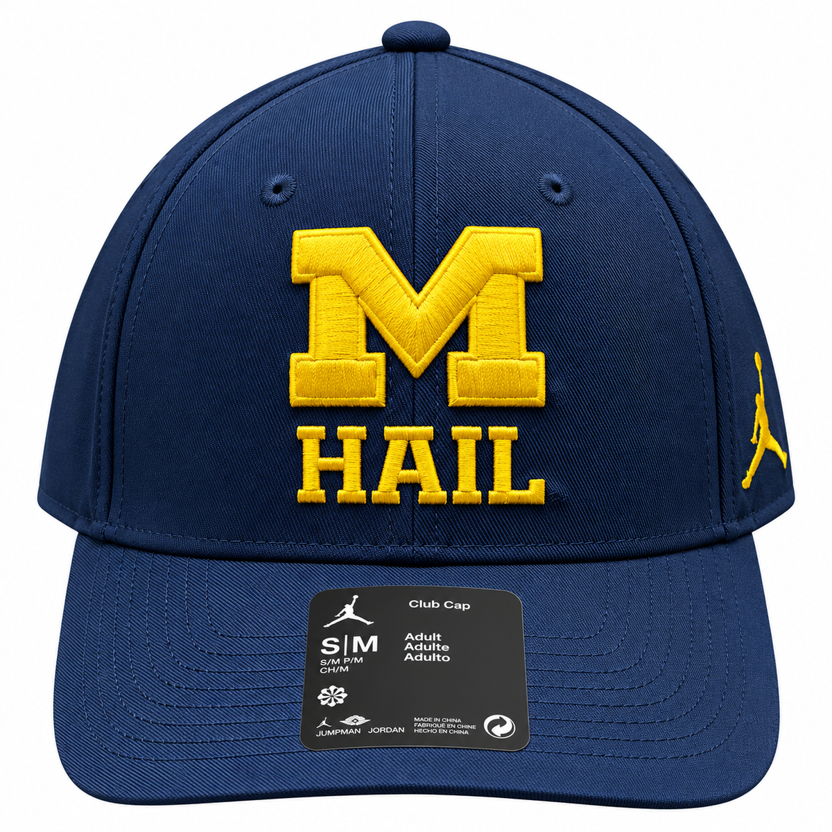 Michigan Wolverines Nike Jumpman "Hail" Navy Adjustable Club Hat