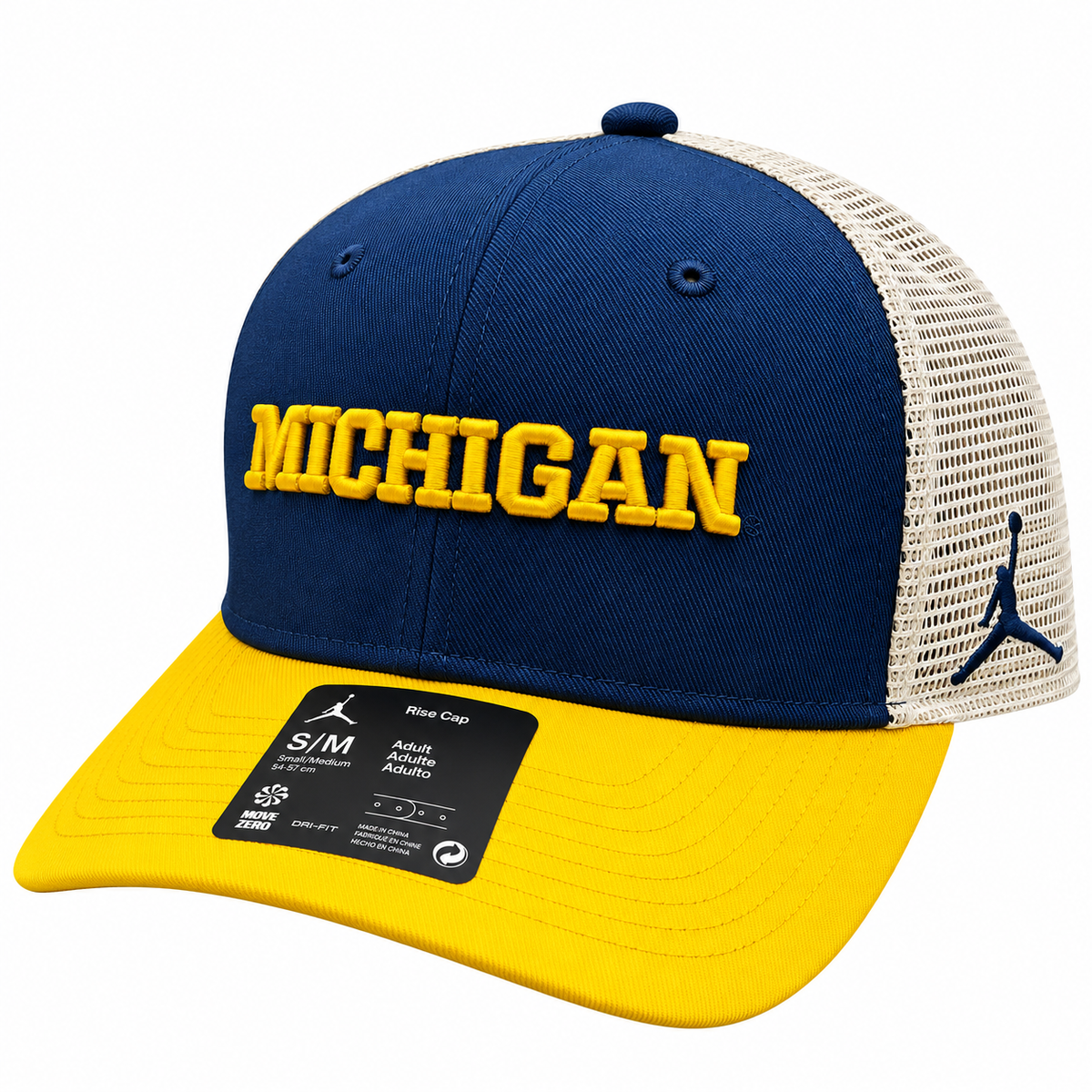 Michigan Wolverines Nike Navy Rise Trucker Adjustable Hat