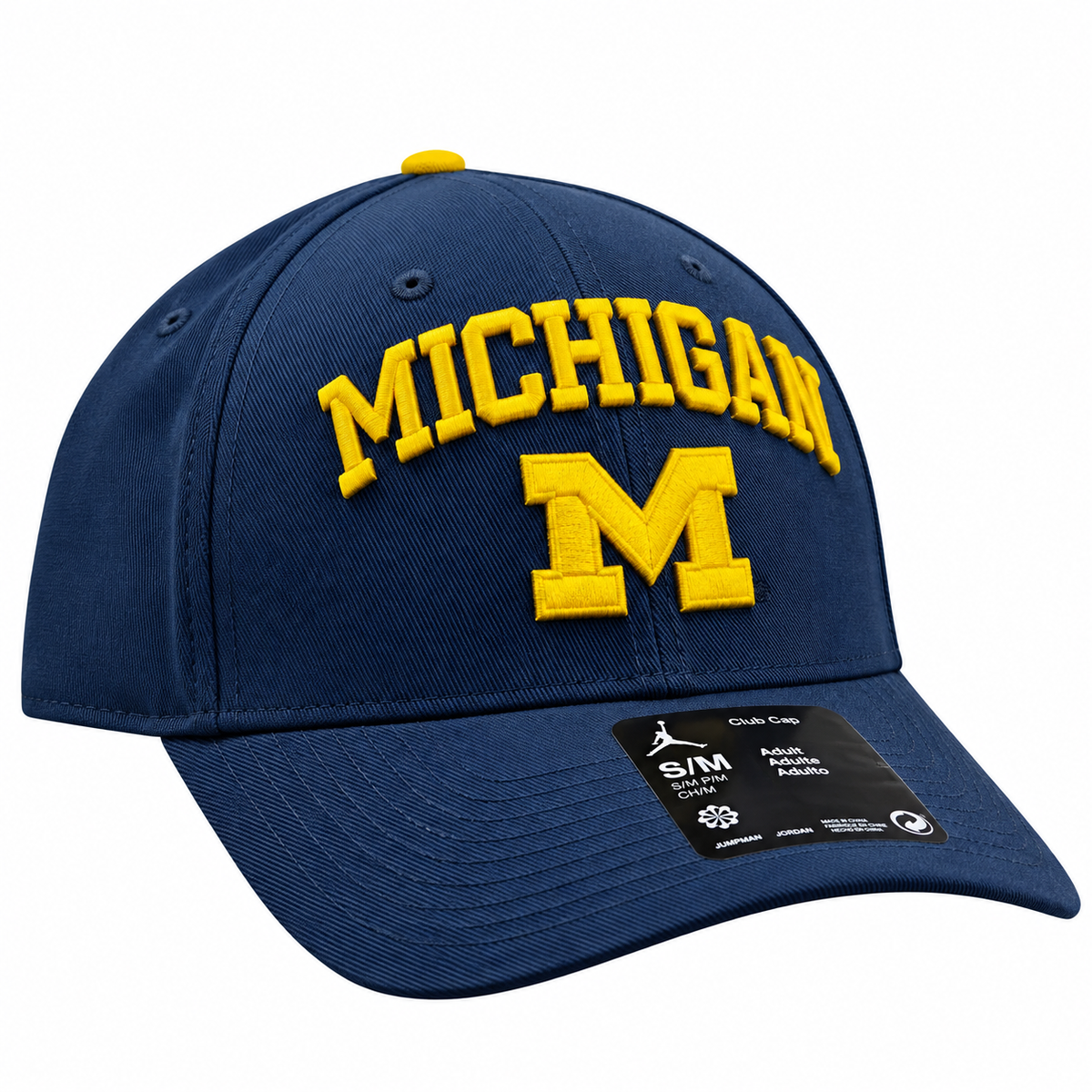 Michigan Wolverines Nike Rise Navy Jumpman Adjustable Hat