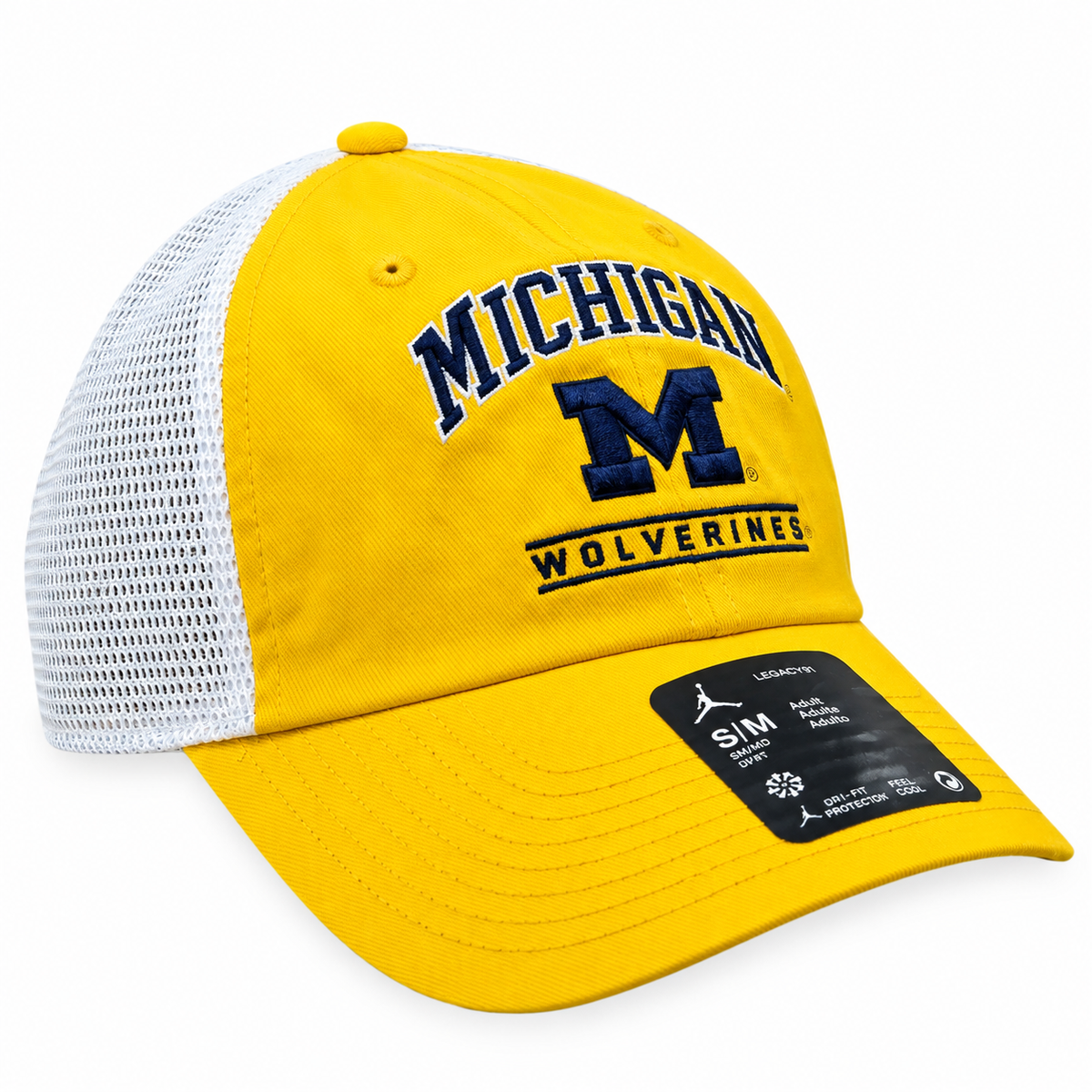 Michigan Wolverines Nike Yellow Club Jumpman Unstructured Adjustable Trucker Hat