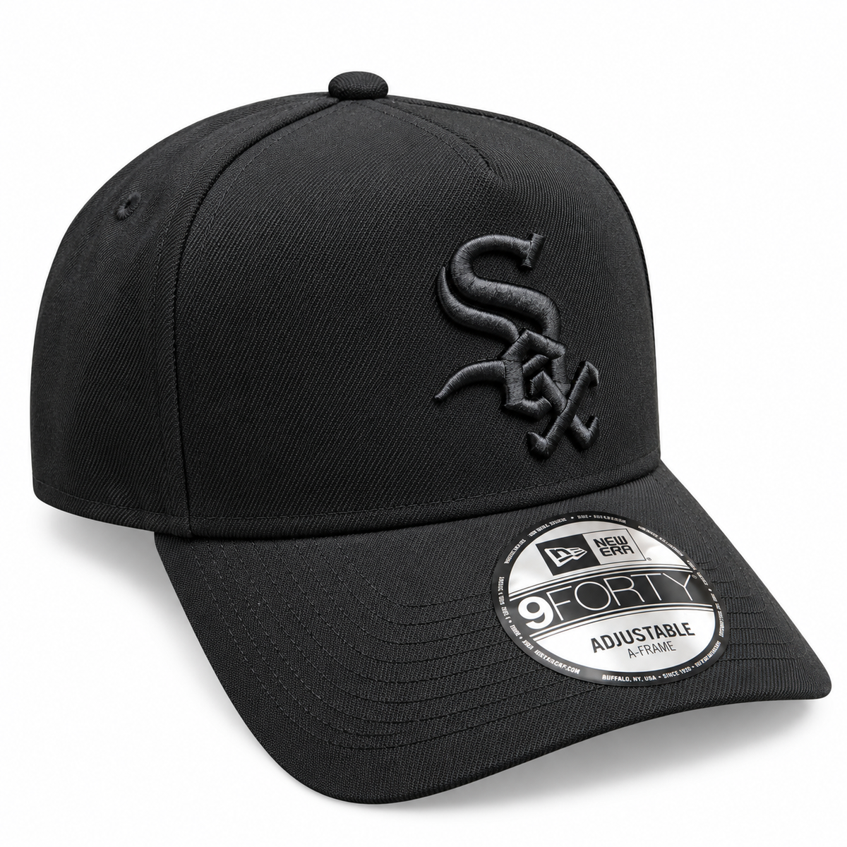 Chicago White Sox New Era Tonal Black 9FORTY A-Frame Adjustable Hat