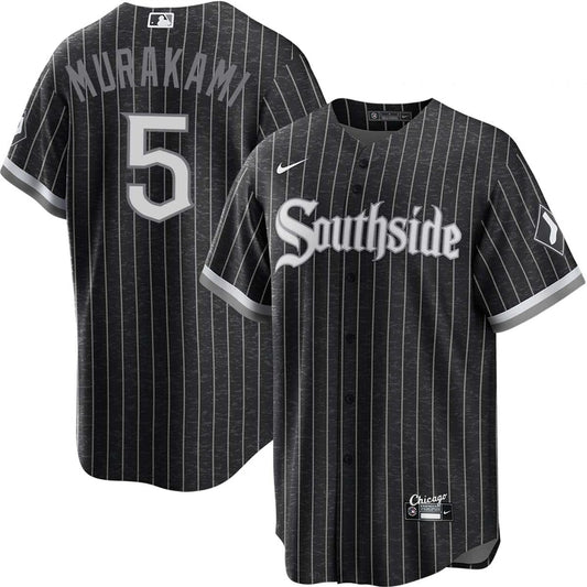 Men's Munetaka Murakami Chicago White Sox NIKE City Connect Replica Black Southside Jersey