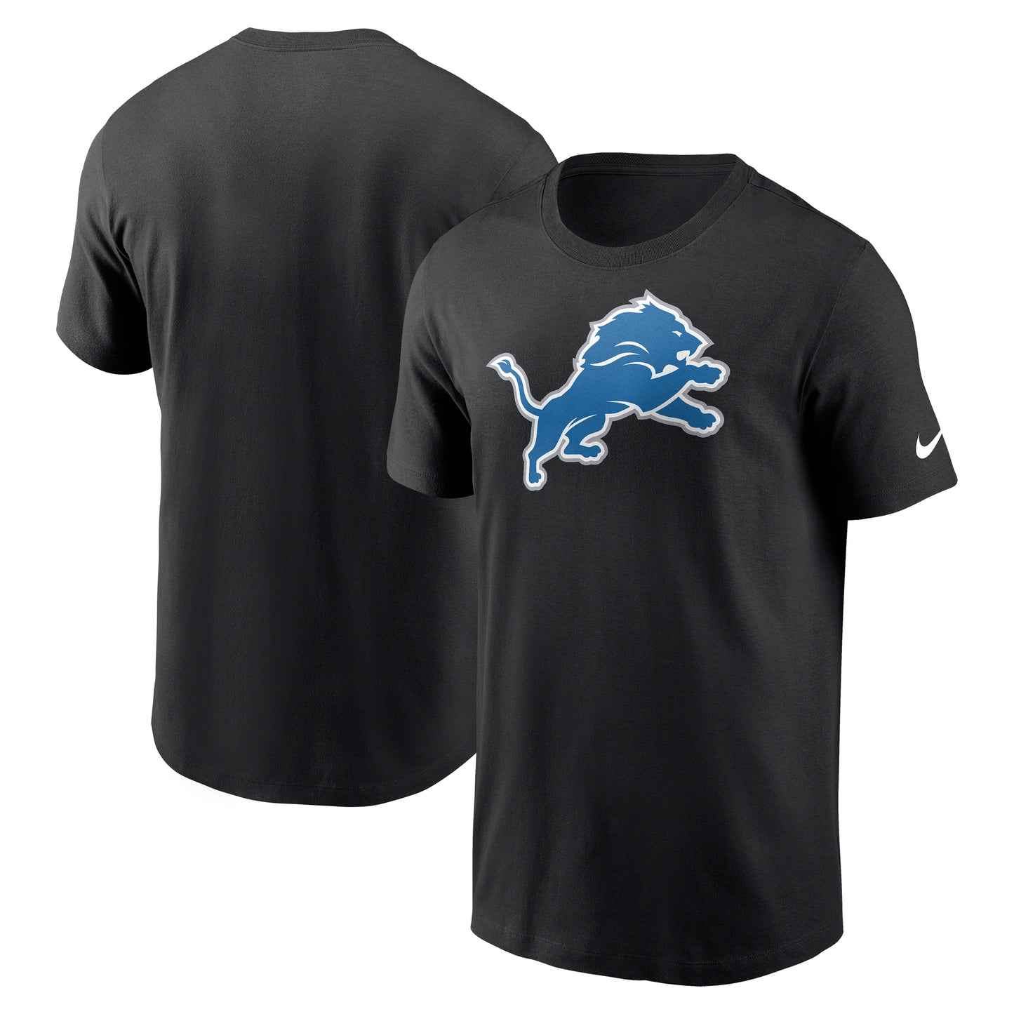 Men's Nike Detroit Lions Black Team Logo T-Shirt - Pro Jersey Sports