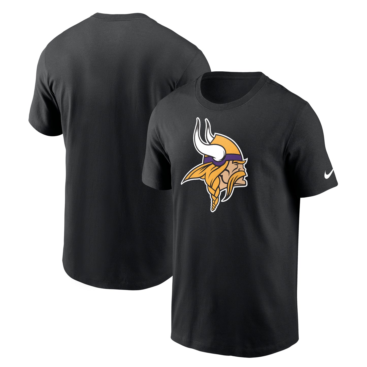 Men's Nike Minnesota Vikings Black Team Logo T-Shirt - Pro Jersey Sports