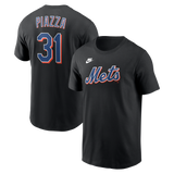 Men's Mike Piazza New York Mets Nike Black Name & Number T-Shirt - Pro Jersey Sports