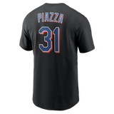 Men's Mike Piazza New York Mets Nike Black Name & Number T-Shirt - Pro Jersey Sports