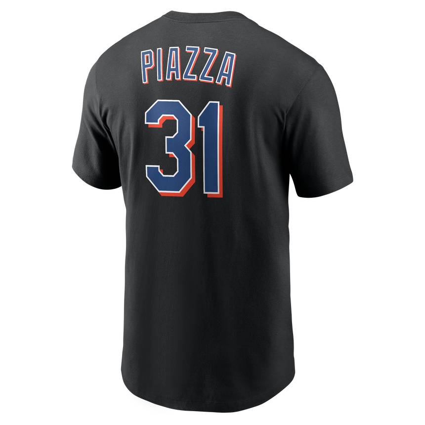 Men's Mike Piazza New York Mets Nike Black Name & Number T-Shirt - Pro Jersey Sports