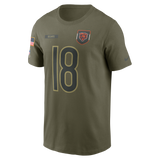 Men's Nike Caleb Williams Chicago Bears 2025 Salute To Service Olive Green Name & Number T-Shirt - Pro Jersey Sports