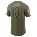 Men's Nike Caleb Williams Chicago Bears 2025 Salute To Service Olive Green Name & Number T-Shirt - Pro Jersey Sports