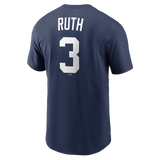 Men's Babe Ruth New York Yankees Nike Navy Name & Number T-Shirt - Pro Jersey Sports