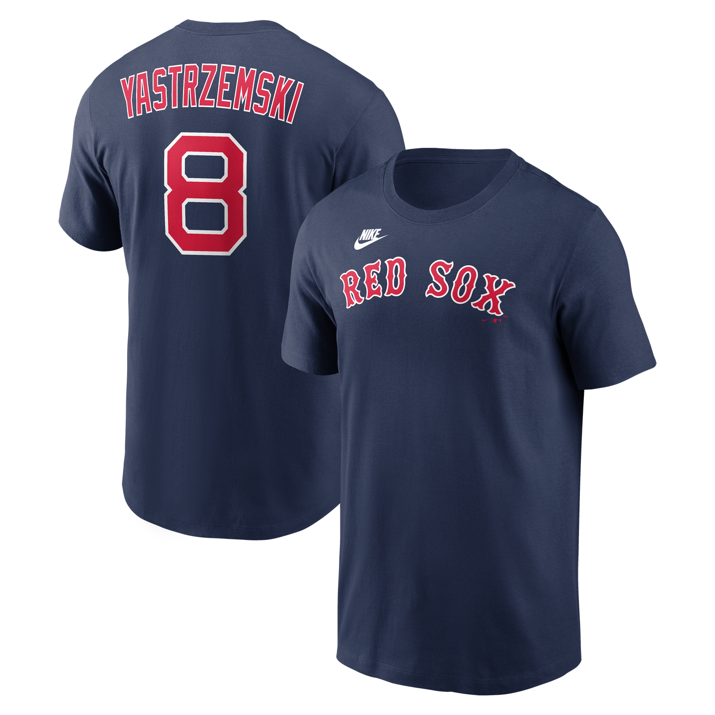 Men's Boston Red Sox Carl Yastrzemski Nike Navy Cooperstown Collection Name & Number T-Shirt - Pro Jersey Sports