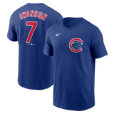 Men's Dansby Swanson Chicago Cubs Nike Royal Blue Name and Number T-Shirt - Pro Jersey Sports
