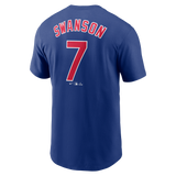 Men's Dansby Swanson Chicago Cubs Nike Royal Blue Name and Number T-Shirt - Pro Jersey Sports