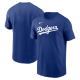 Men's Los Angeles Dodgers Nike Royal Blue Wordmark T-Shirt - Pro Jersey Sports
