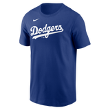 Men's Los Angeles Dodgers Nike Royal Blue Wordmark T-Shirt - Pro Jersey Sports