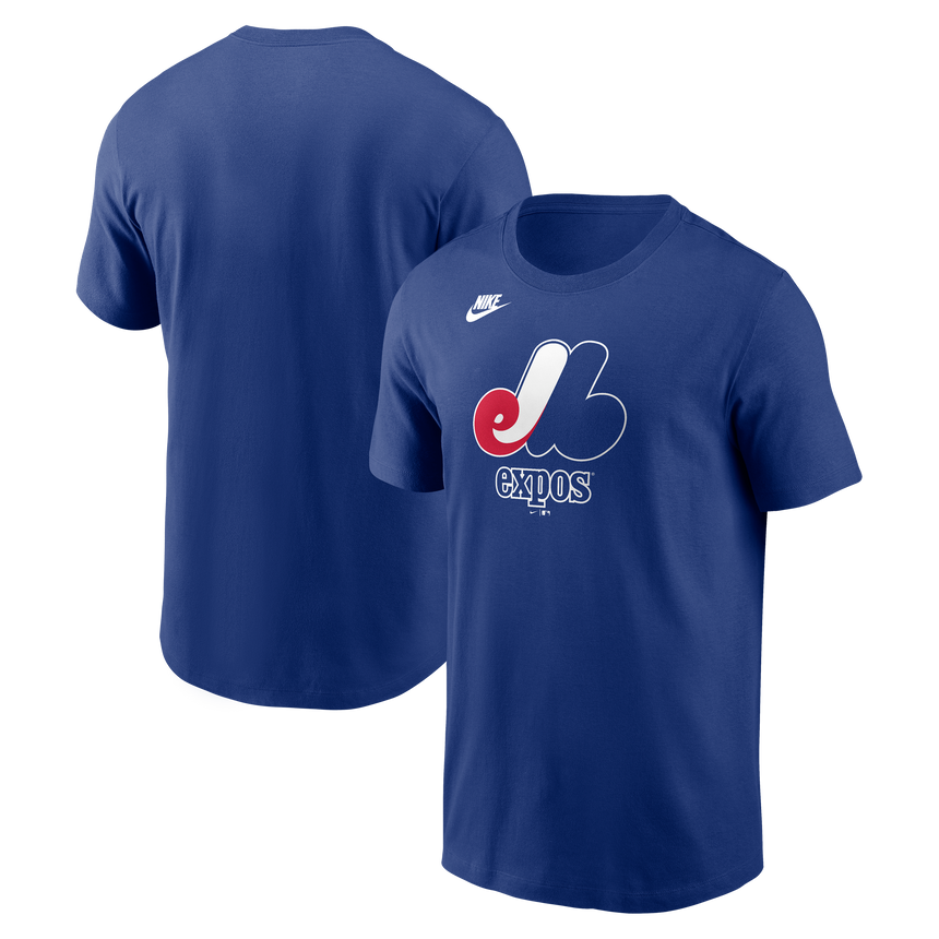 Men's Montreal Expos Nike Royal Blue Cooperstown Team Logo T-Shirt - Pro Jersey Sports