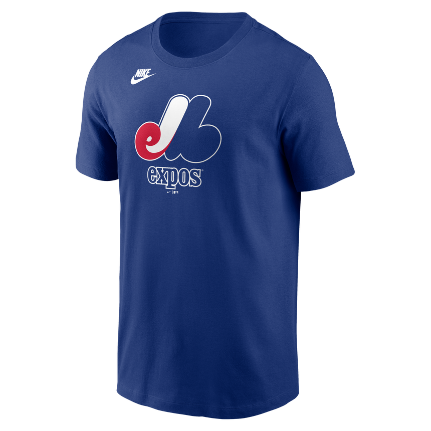 Men's Montreal Expos Nike Royal Blue Cooperstown Team Logo T-Shirt - Pro Jersey Sports