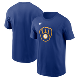 Men's Milwaukee Brewers Nike Royal Blue Cooperstown Team Logo T-Shirt - Pro Jersey Sports