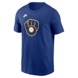 Men's Milwaukee Brewers Nike Royal Blue Cooperstown Team Logo T-Shirt - Pro Jersey Sports