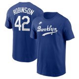 Men's Brooklyn Dodgers Jackie Robinson Nike Royal Cooperstown Collection Name & Number T-Shirt - Pro Jersey Sports