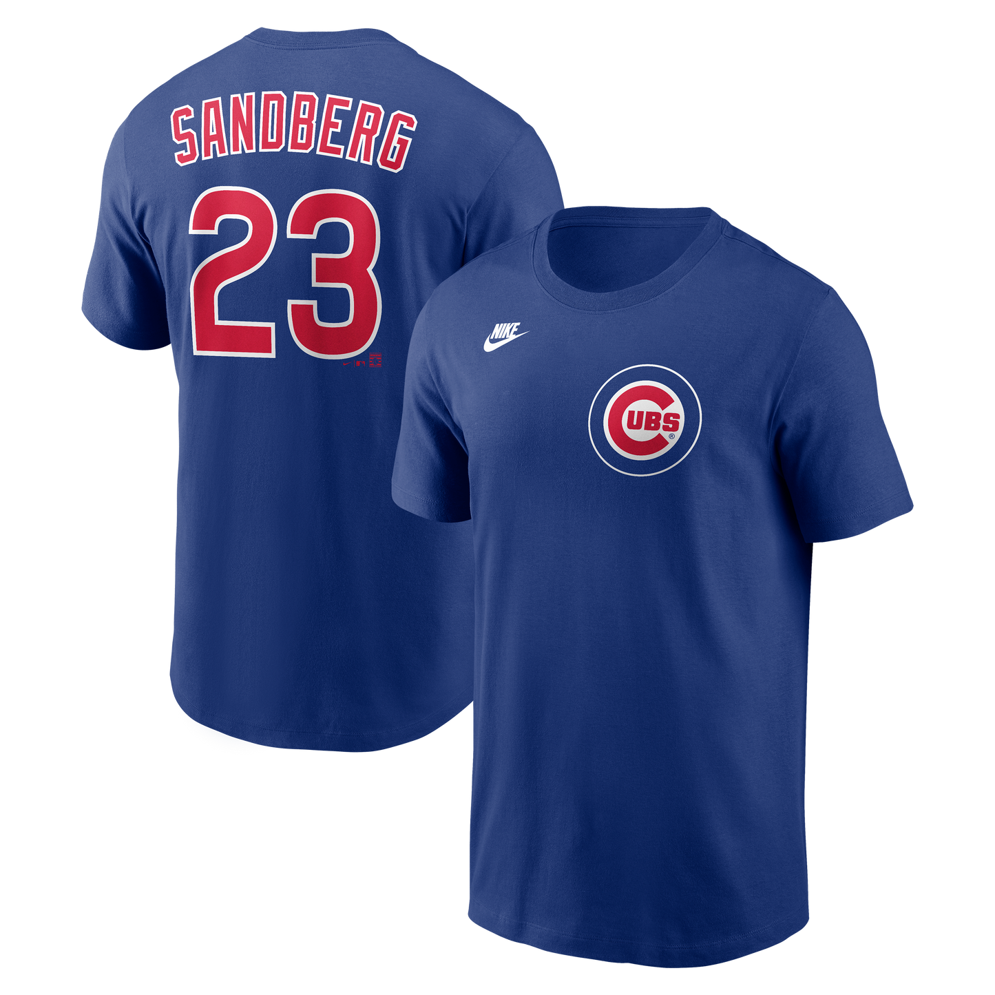 Men's Ryne Sandberg Chicago Cubs Nike Royal Blue Name & Number T-Shirt - Pro Jersey Sports