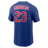 Men's Ryne Sandberg Chicago Cubs Nike Royal Blue Name & Number T-Shirt - Pro Jersey Sports