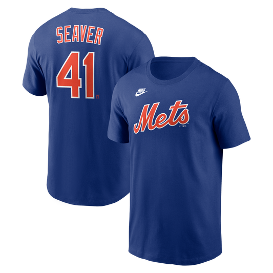 Men's Tom Seaver New York Mets Nike Royal Name & Number T-Shirt - Pro Jersey Sports