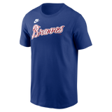 Men's Hank Aaron Atlanta Braves Nike Royal Blue Name and Number T-Shirt - Pro Jersey Sports