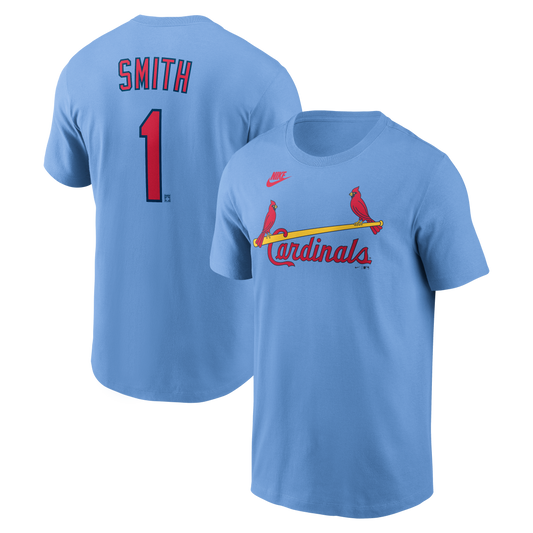 Men's Ozzie Smith St. Louis Cardinals Nike Valor Blue Name & Number T-Shirt - Pro Jersey Sports