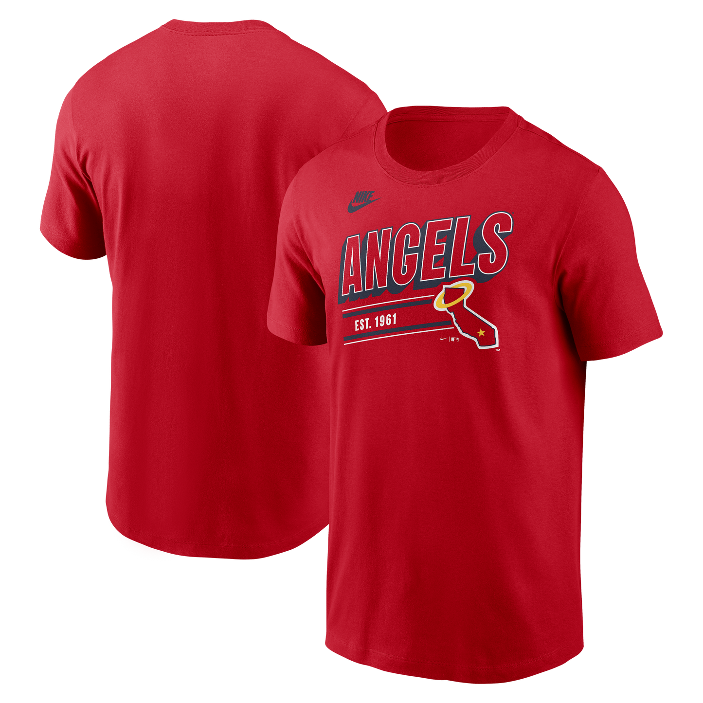 Men's Los Angeles Angels Nike Red Cooperstown Retro T-Shirt - Pro Jersey Sports