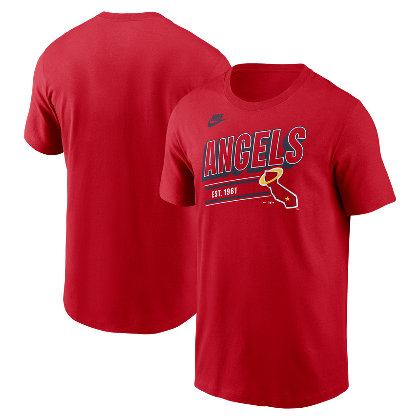 Men's Los Angeles Angels Nike Red Cooperstown Retro T-Shirt - Pro Jersey Sports