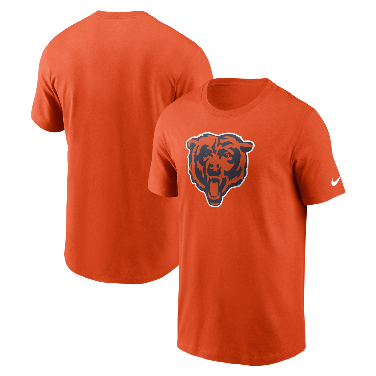 Mens Chicago Bears Nike Check Down Logo Orange Tee