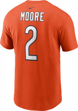 Men's Nike DJ Moore Orange Chicago Bears Name & Number T-Shirt - Pro Jersey Sports