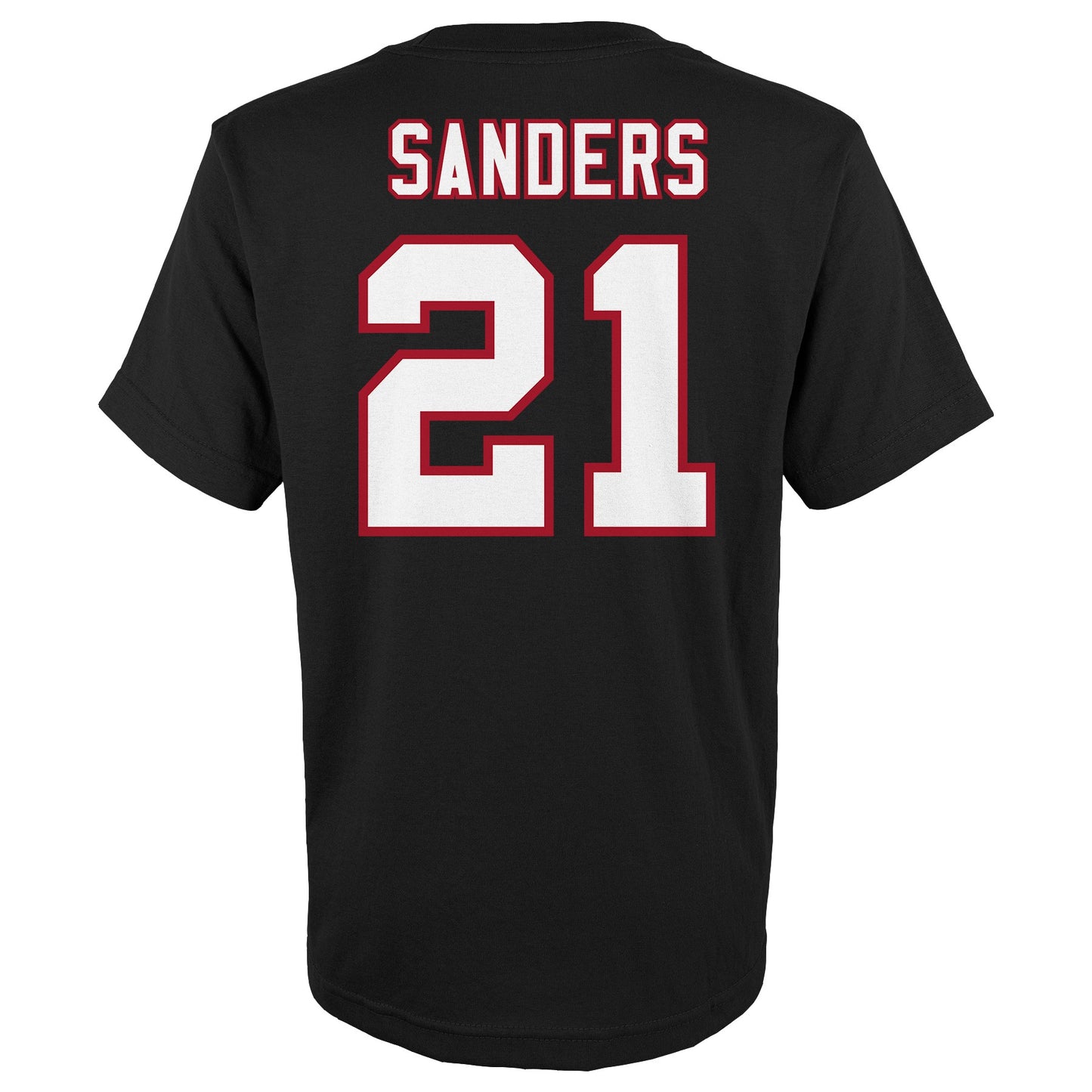 Youth Deion Sanders Atlanta Falcons Black Mitchell & Ness Retro Player Name And Number T-Shirt