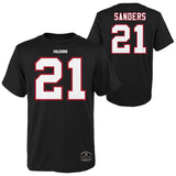 Youth Deion Sanders Atlanta Falcons Black Mitchell & Ness Retro Player Name And Number T-Shirt - Pro Jersey Sports