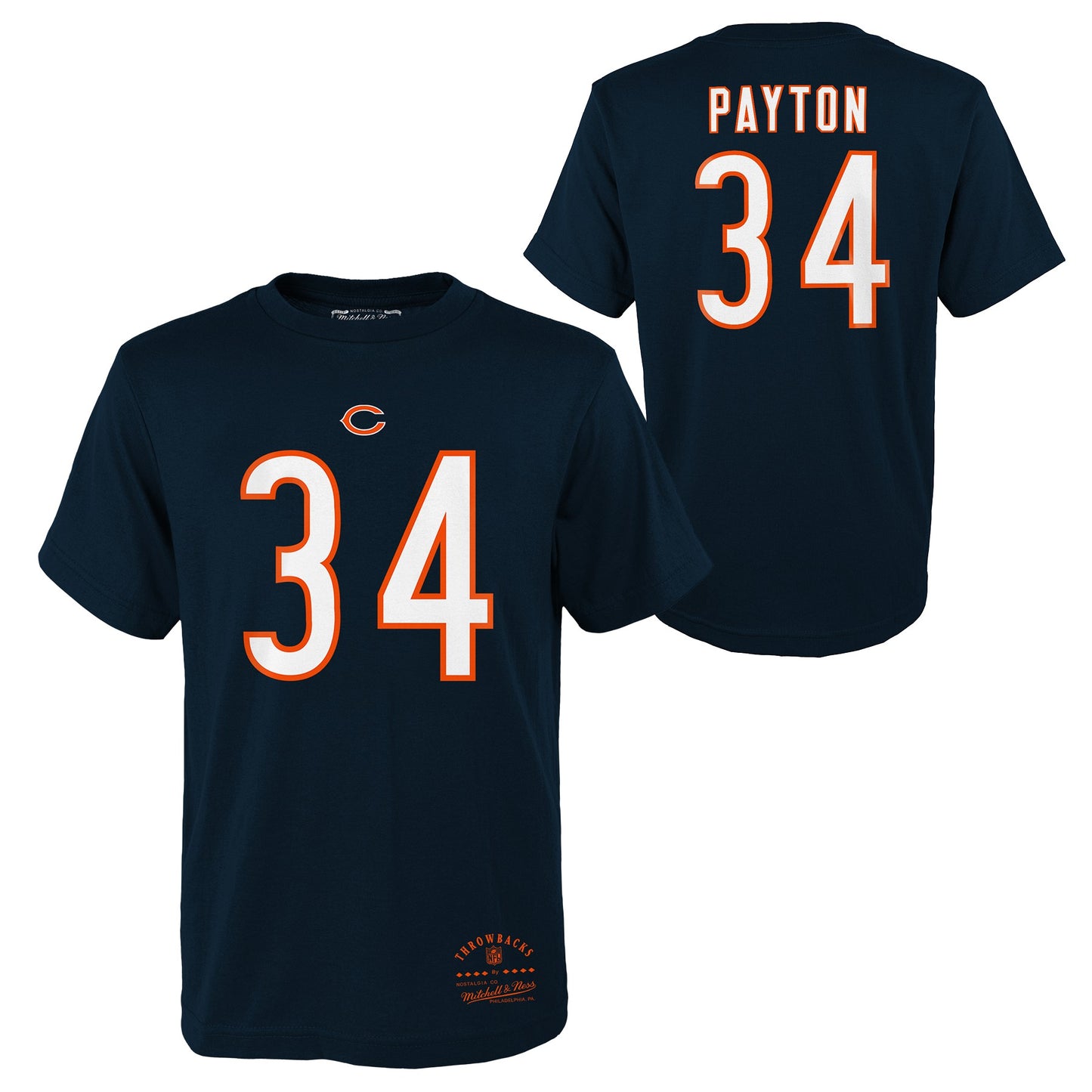 Youth Walter Payton Chicago Bears Navy Mitchell & Ness Retro Player Name And Number T-Shirt (Copy)