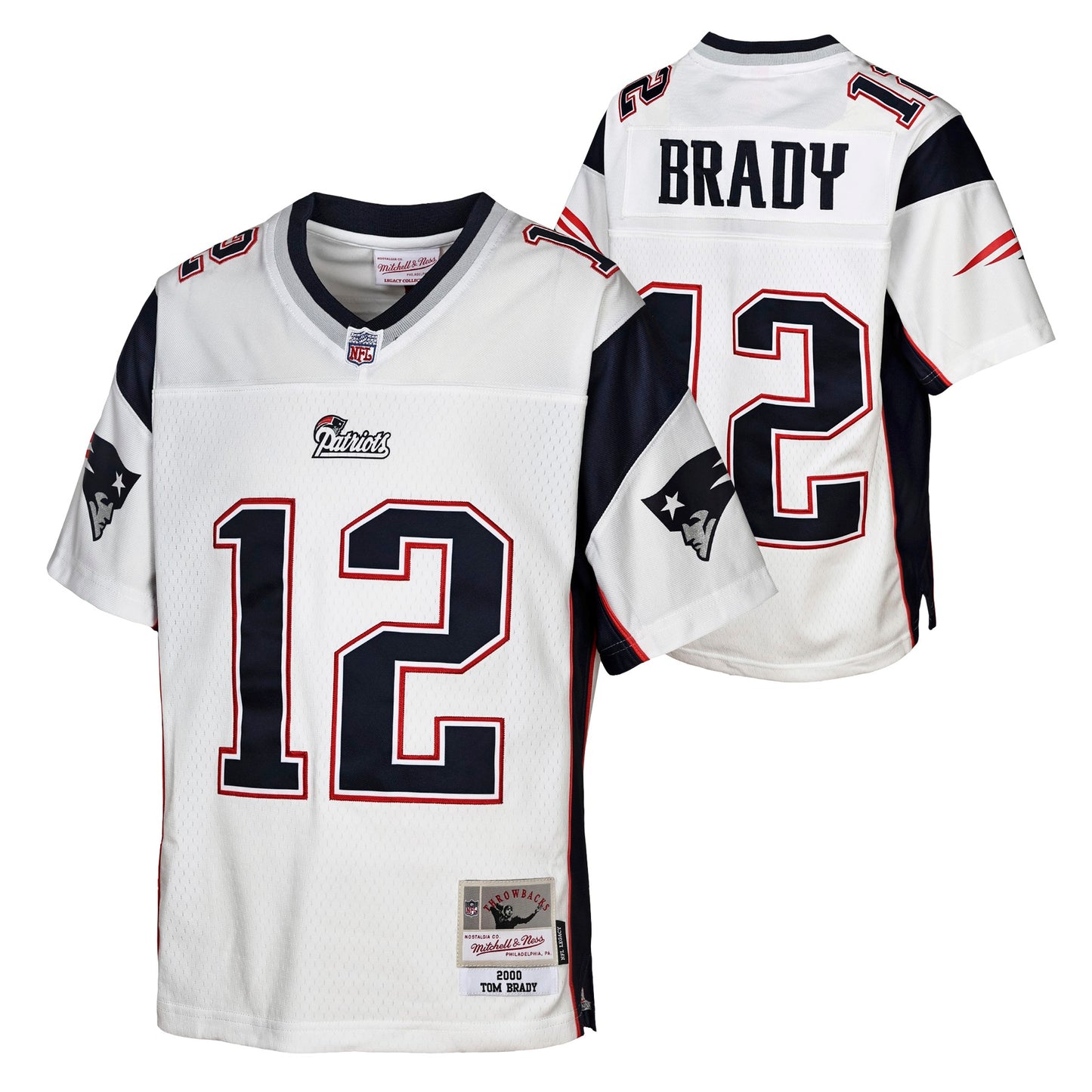 Youth New England Patriots Tom Brady Mitchell & Ness Navy Retired Player Vintage Replica Jersey - Pro Jersey Sports