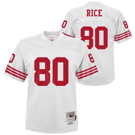 Youth San Francisco 49ers Jerry Rice Mitchell & Ness White Retired Player Vintage Replica Jersey