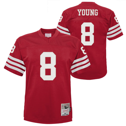 Youth San Francisco 49ers Steve Young Mitchell & Ness Scarlet Retired Player Vintage Replica Jersey