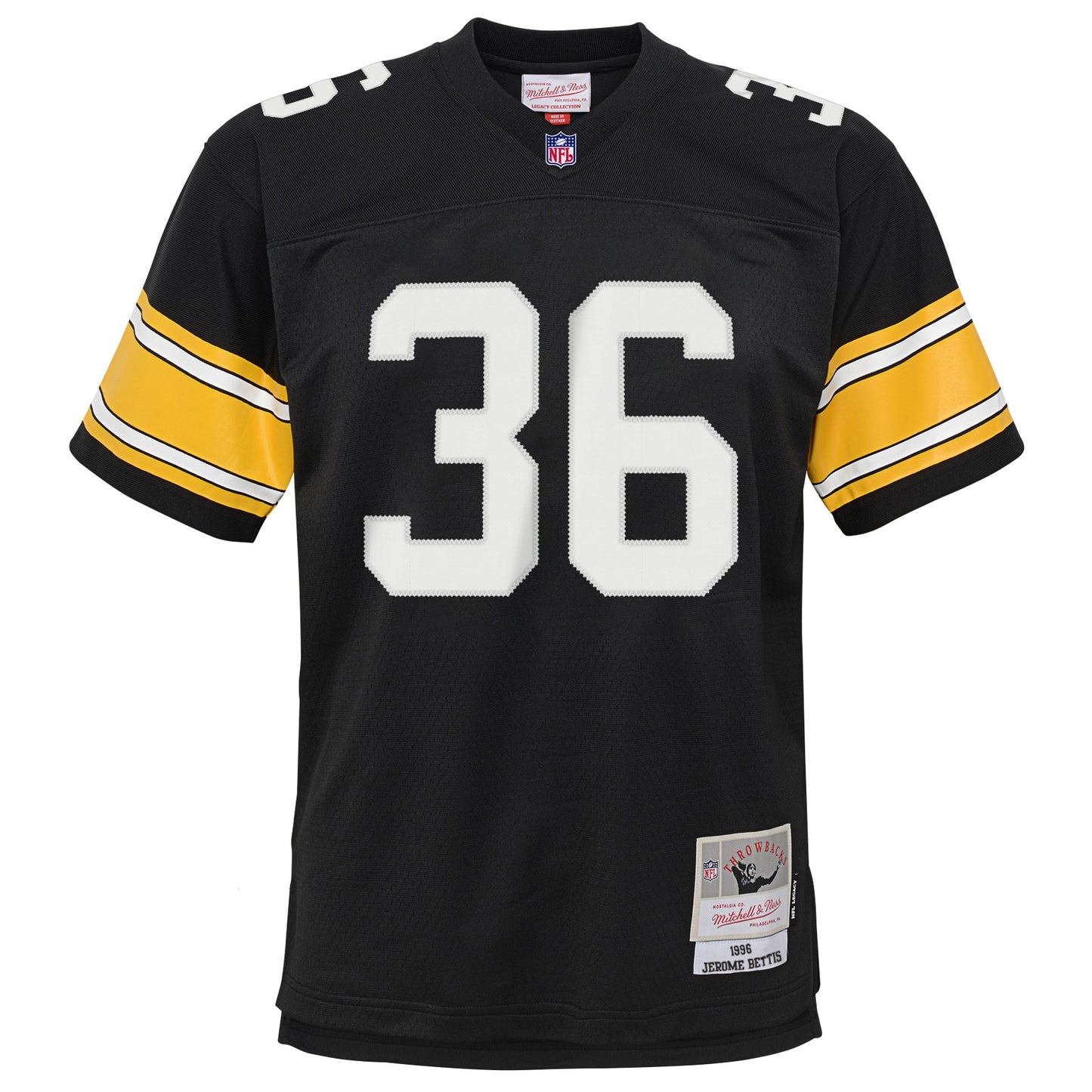 Youth Jerome Bettis Pittsburgh Steelers Mitchell & Ness Black Retired Player Vintage Replica Jersey