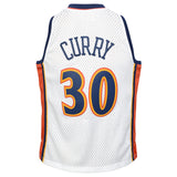 Youth Stephen Curry Golden State Warriors Mitchell & Ness White 2009-10 Hardwood Classics Swingman Jersey - Pro Jersey Sports