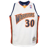 Youth Stephen Curry Golden State Warriors Mitchell & Ness White 2009-10 Hardwood Classics Swingman Jersey - Pro Jersey Sports